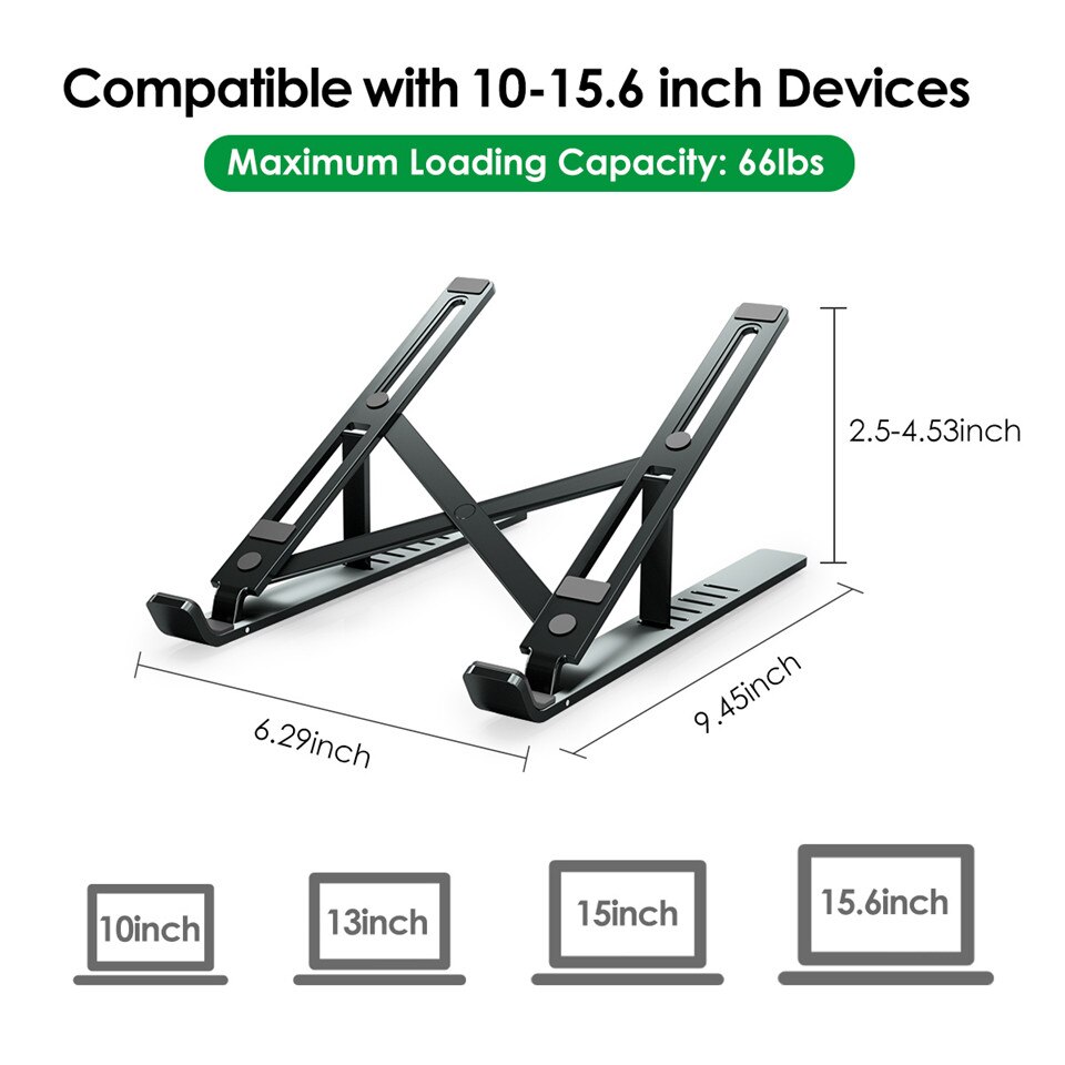 Adjustable Anti-Slip Aluminum Laptop Holder