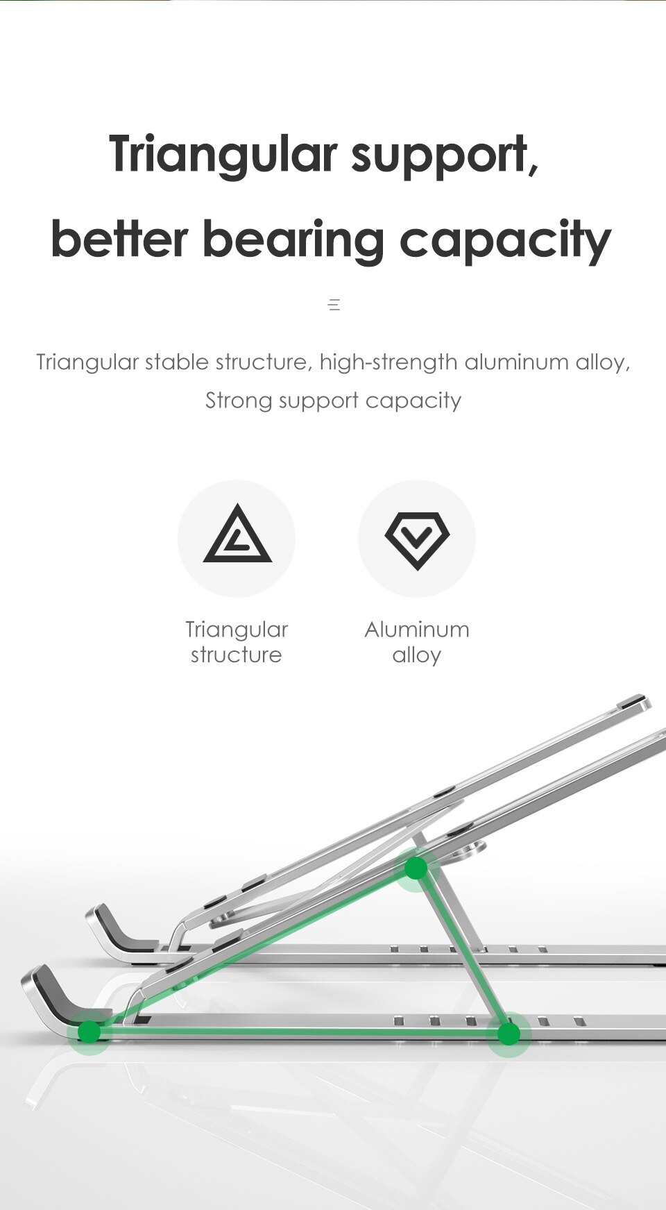 Adjustable Anti-Slip Aluminum Laptop Holder