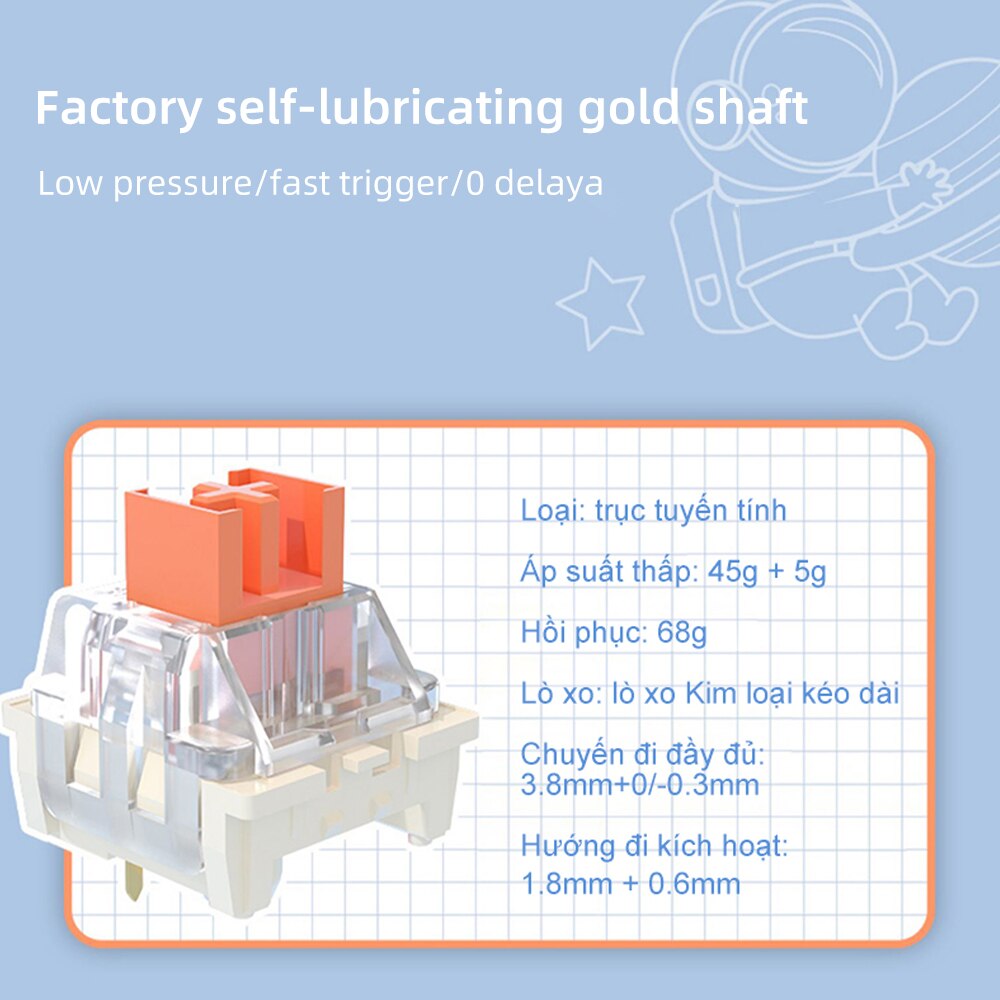 RGB Luz Sem Fio bluetooth Teclado Mec&acirc;nico Teclado De Jogos PBT Keycaps Hot Swappable 65 Teclas para PC Laptop cabo destac&aacute;vel