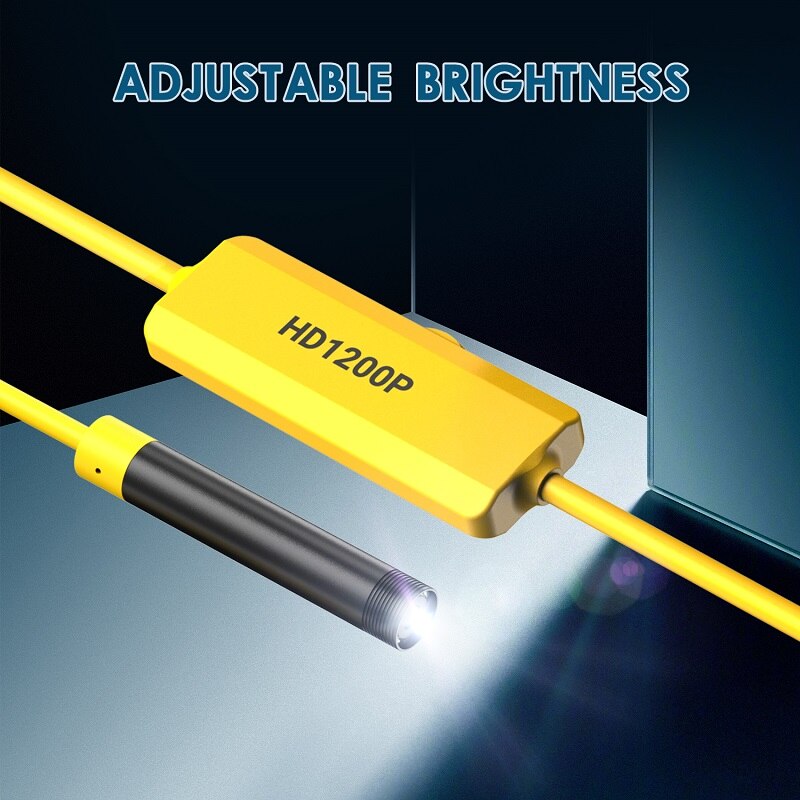 Enwor sem fio endosc&oacute;pio mini c&acirc;mera 8mm ip67 lente &agrave; prova dip67 &aacute;gua 1200p hd para android/ios/pc wifi inspe&ccedil;&atilde;o borescope
