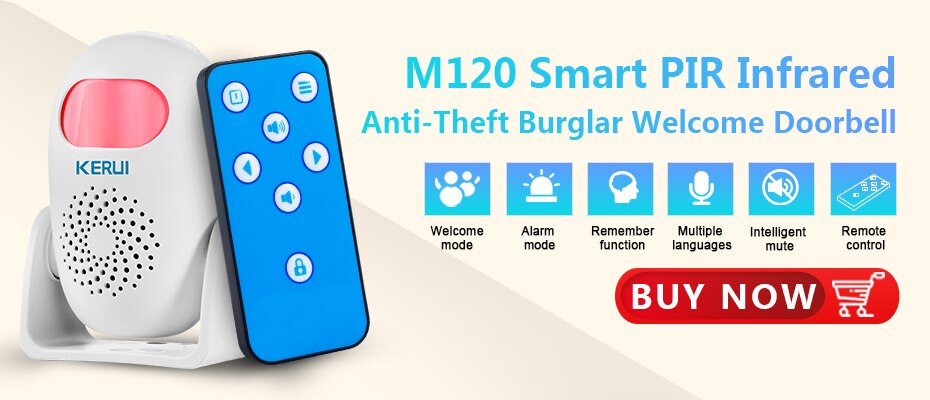 Kerui tuya wi-fi inteligente gsm sistema de alarme de seguran&ccedil;a funciona com alexa detector de movimento home do assaltante sensor da janela da porta de fuma&ccedil;a c&acirc;mera ip