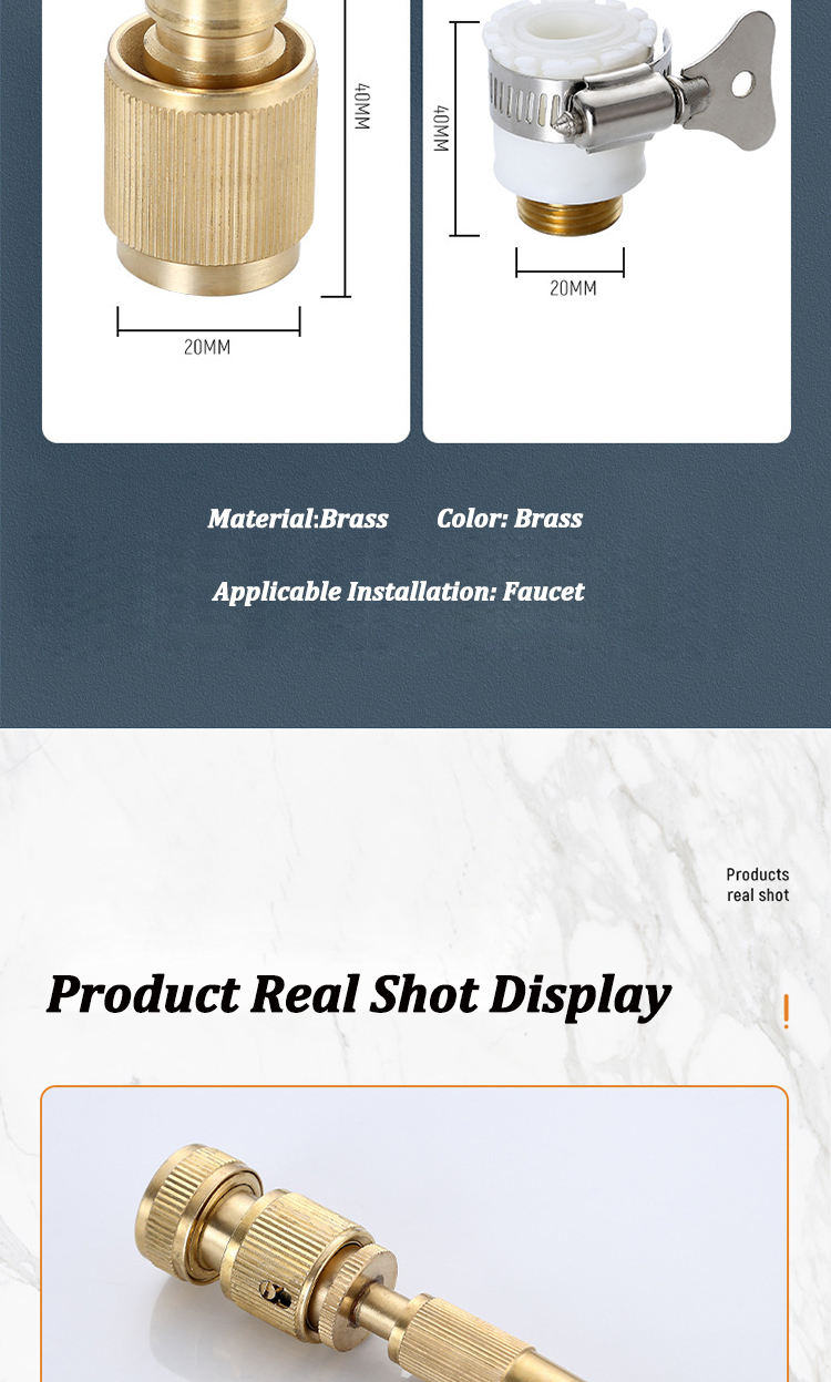 High Pressure Adjustable Brass Nozze