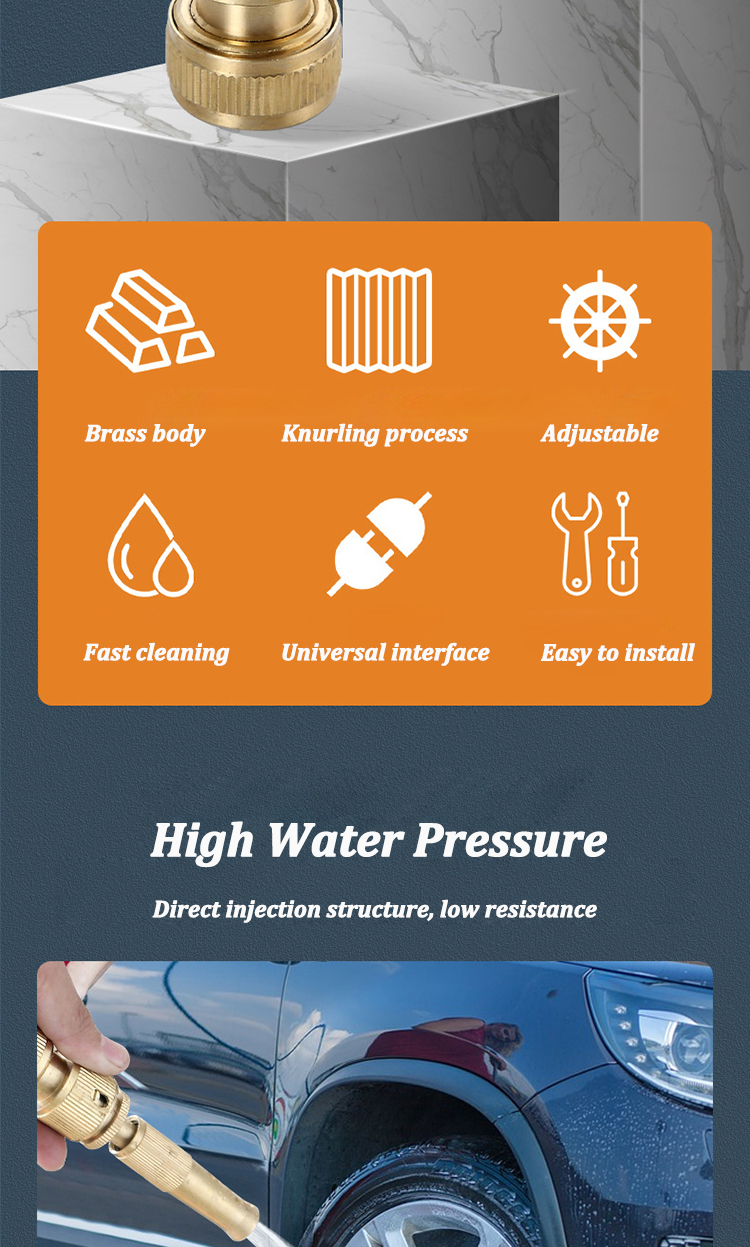 High Pressure Adjustable Brass Nozze