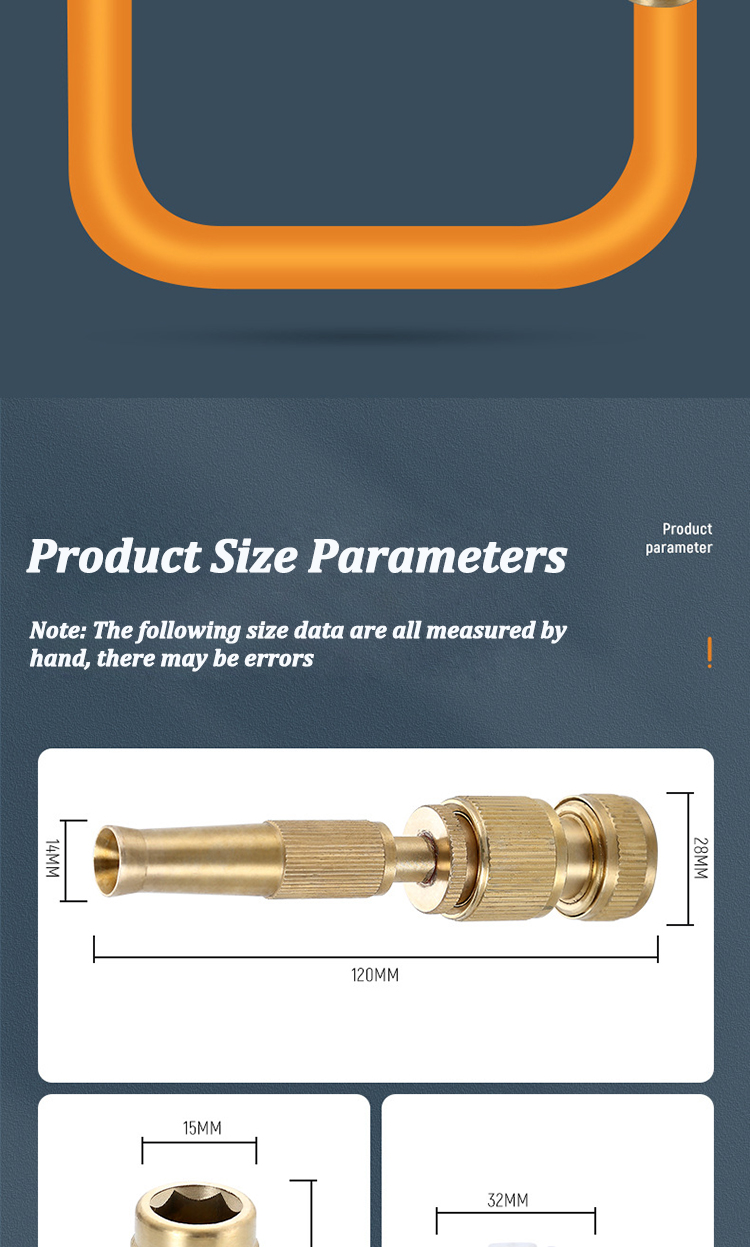 High Pressure Adjustable Brass Nozze