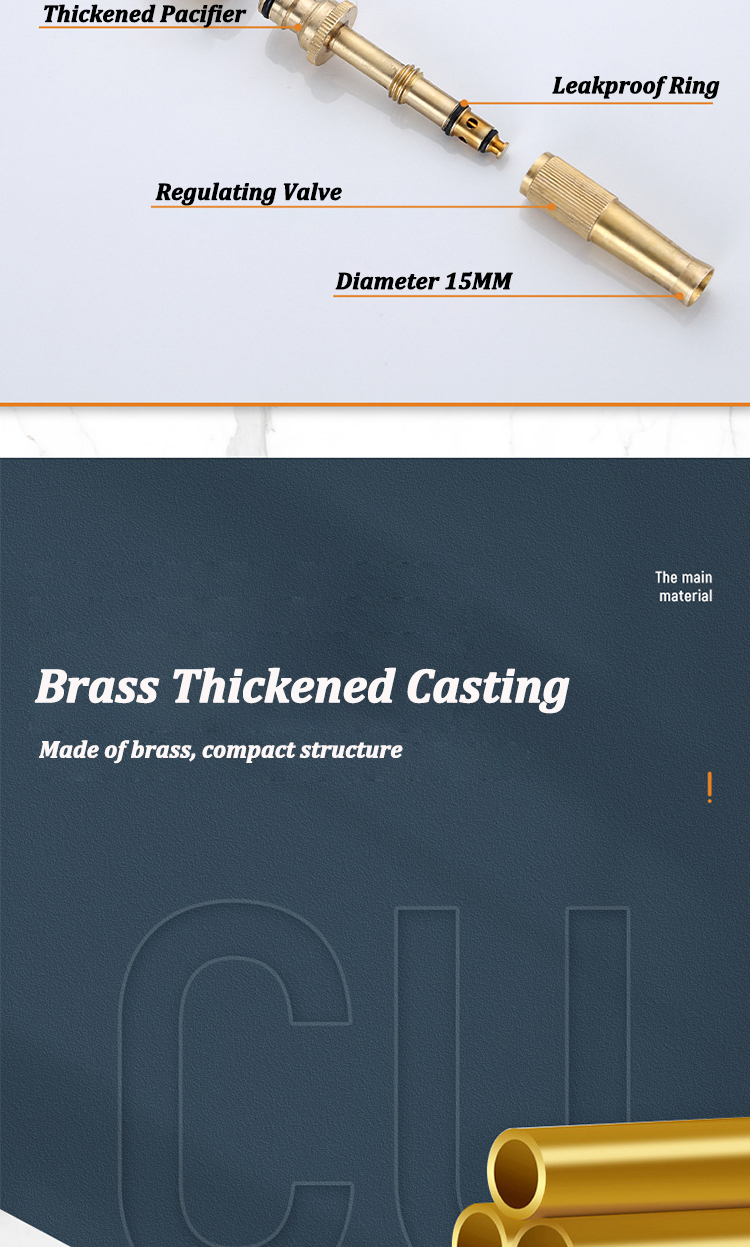 High Pressure Adjustable Brass Nozze