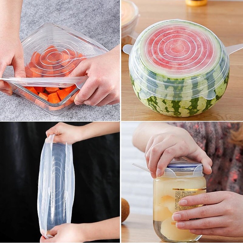 Silicone Food Lids 6/12 Pcs Set