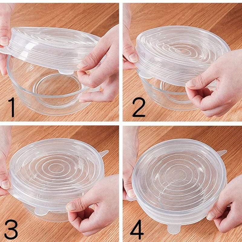 Silicone Food Lids 6/12 Pcs Set