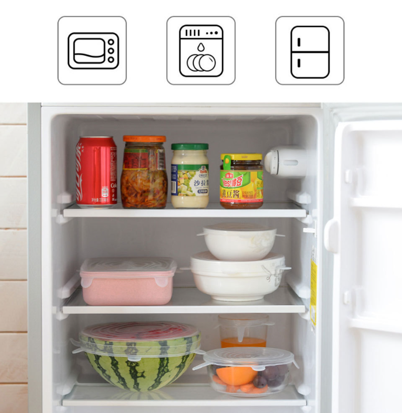 Silicone Food Lids 6/12 Pcs Set