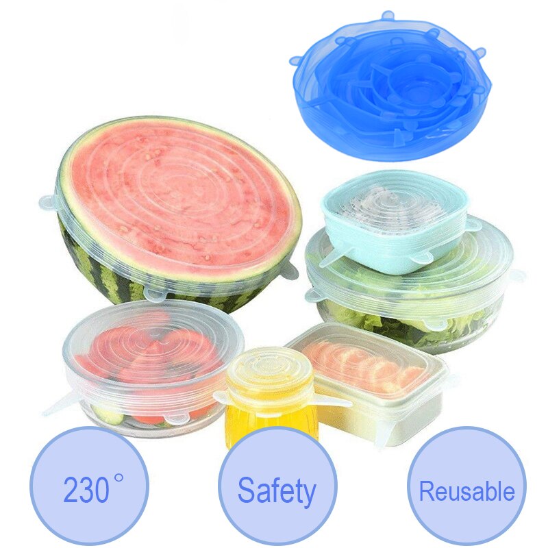 Silicone Food Lids 6/12 Pcs Set