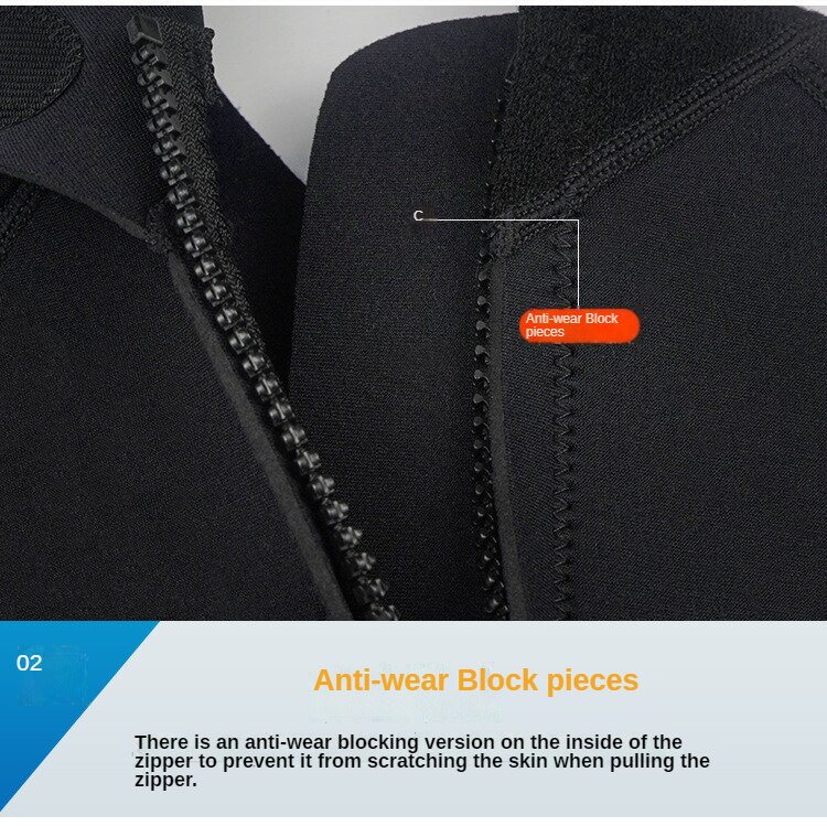 3mm Neoprene Wetsuit Men Surfing Plus Size One-piece Swimsuit Women Diving Suit Water Sports Scuba Diving and Snorkeling Wetsuit