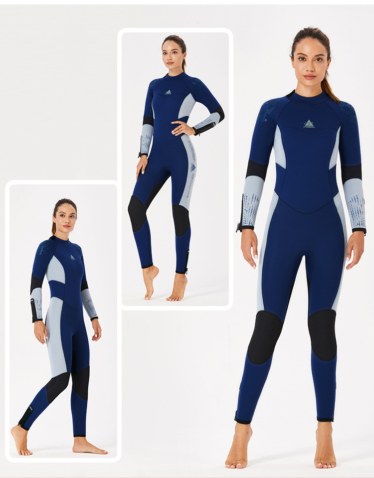 5MM Neoprene Wetsuit Men Women Hand and Foot Zipper Velvet Full Body Wetsuit Scuba Diving Snorkeling Surfing Swimming Wet Suit