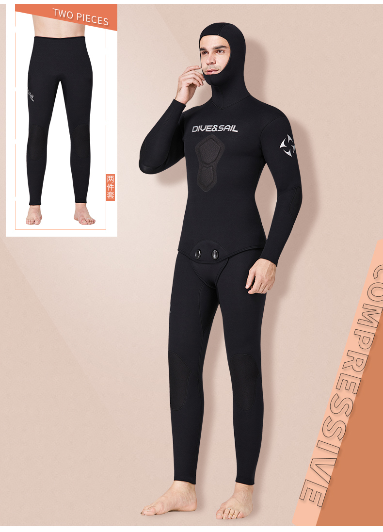 Premium 3MM Neoprene Wetsuit Men Spearfishing Snorkeling and Scuba Diving Suit Smooth Lining Pro Deep Diving Camouflage Wet Suit