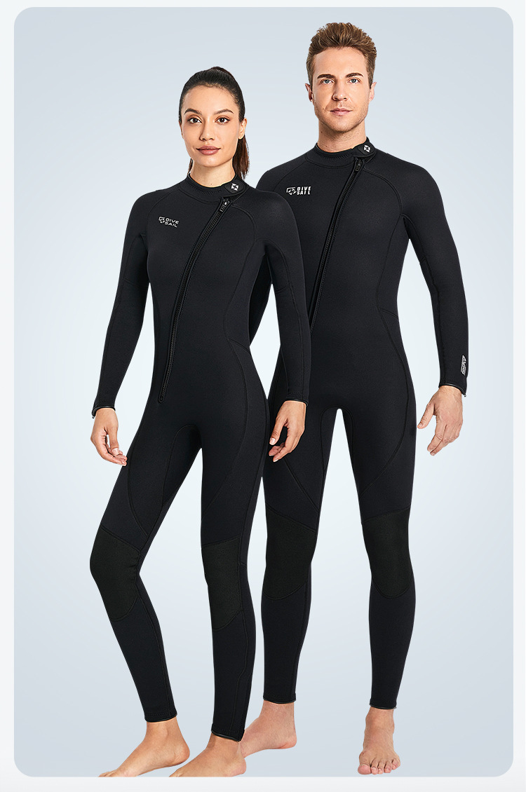 3MM Neoprene Wetsuit Men Surf Scuba Diving Suit Winter Swimwear Fishing Spearfishing Kitesurf Clothing Front Zipper Wet Suit