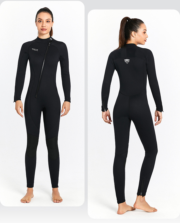 3MM Neoprene Wetsuit Men Surf Scuba Diving Suit Winter Swimwear Fishing Spearfishing Kitesurf Clothing Front Zipper Wet Suit