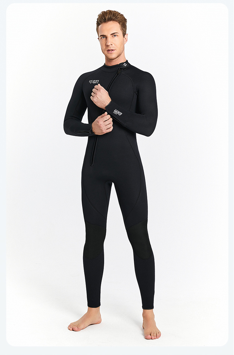 3MM Neoprene Wetsuit Men Surf Scuba Diving Suit Winter Swimwear Fishing Spearfishing Kitesurf Clothing Front Zipper Wet Suit