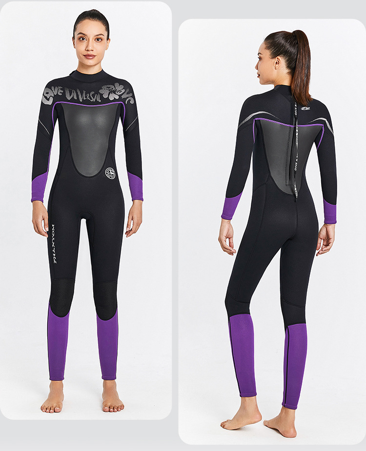 Wetsuit Men 3MM Neoprene Women One-piece Diving Suit Keep Warm  Surfing Diving wet Suit Long-sleeved Snorkeling Swimming Wetsuit