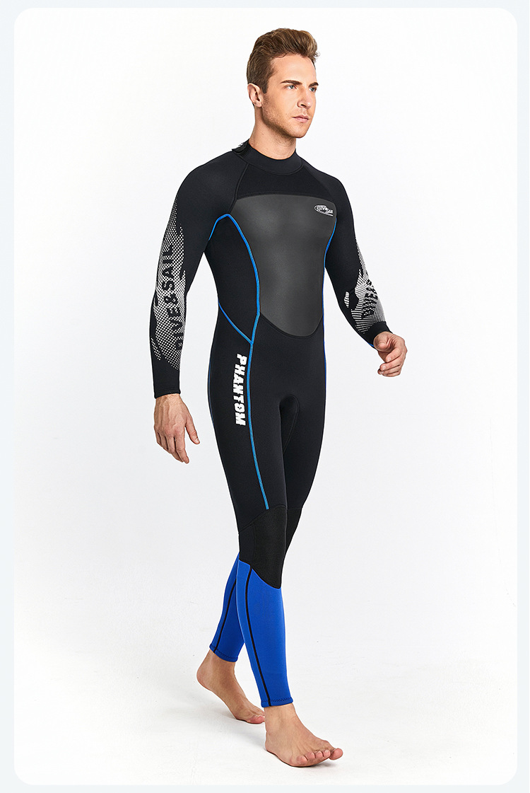 Wetsuit Men 3MM Neoprene Women One-piece Diving Suit Keep Warm  Surfing Diving wet Suit Long-sleeved Snorkeling Swimming Wetsuit