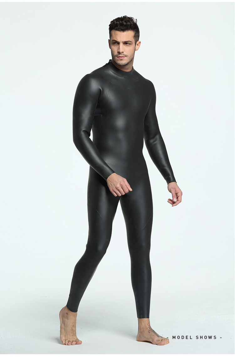 3MM CR Neoprene Wetsuit Men for Surfing Diving Snorkeling Triathlon Women Elastic Warm Smooth-leather One-piece Diving Suit