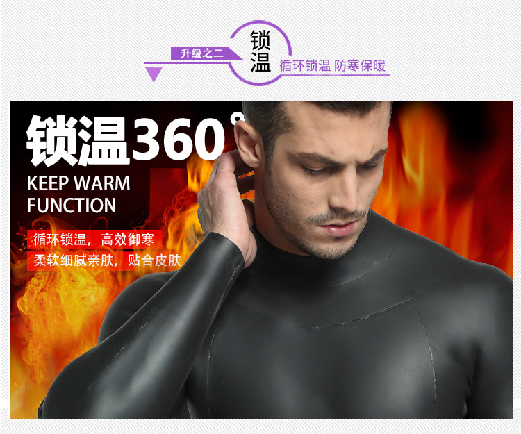 3MM CR Neoprene Wetsuit Men for Surfing Diving Snorkeling Triathlon Women Elastic Warm Smooth-leather One-piece Diving Suit