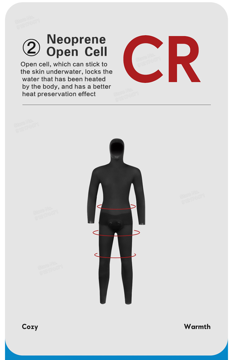 3MM Wetsuit Open Cell Diving Suit Profession Spear Fishing Wetsuit CR Neoprene Camo Hooded Scuba Diving Snorkeling Deep Wetsuits