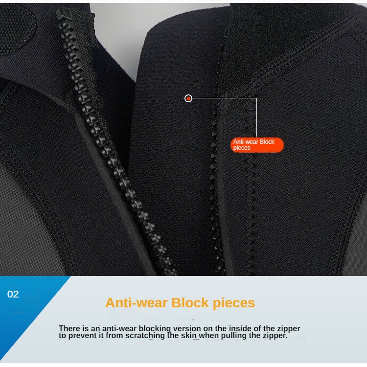 Wetsuit 3MM Neoprene Men Long-sleeved Women Swimming One-piece Surfing Diving Suit Water Sports Scuba Diving Snorkeling Wetsuits