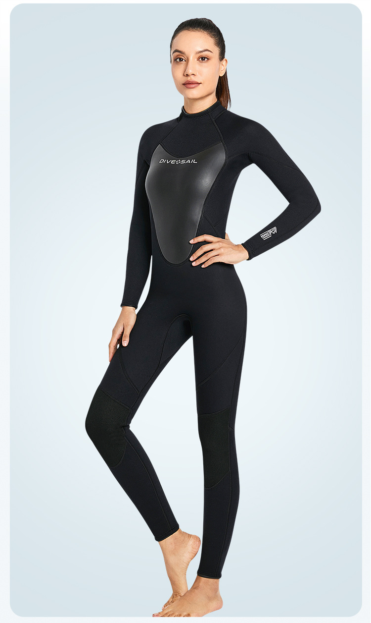 Wetsuit 3MM Neoprene Men Long-sleeved Women Swimming One-piece Surfing Diving Suit Water Sports Scuba Diving Snorkeling Wetsuits