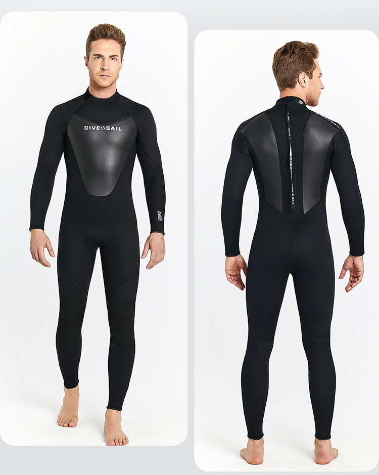 Wetsuit 3MM Neoprene Men Long-sleeved Women Swimming One-piece Surfing Diving Suit Water Sports Scuba Diving Snorkeling Wetsuits