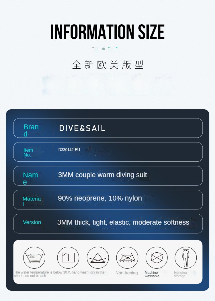 Wetsuit Men 3MM Neoprene One-piece suit Women Wetsuit Surfing Snorkeling Diving Suit Warm Premium Swimsuit Full Body Diving Suit