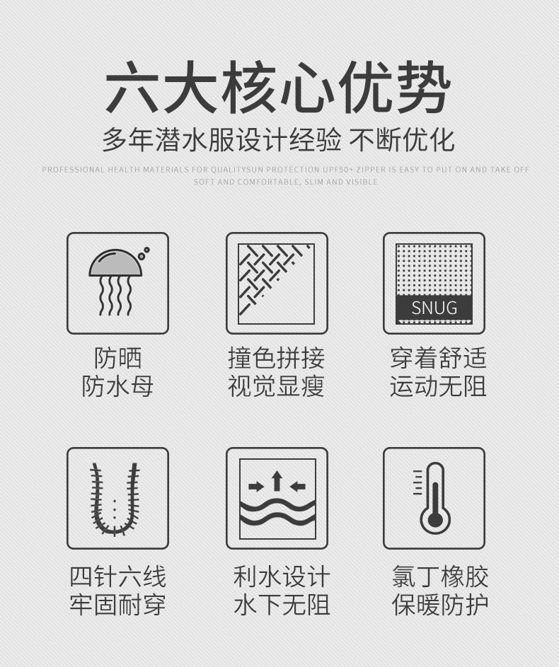 3MM Neoprene Wetsuit for Men and Women One-piece Thickened Warm Back Zipper Snorkeling Deep Diving Winter Swimsuit with Swimsuit