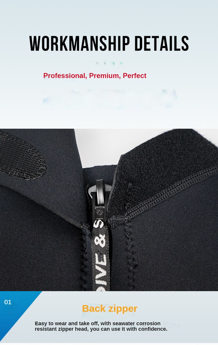 3MM Neoprene Men Wetsuit Winter Swimsuit One-piece Diving Suit Women Surfing Water Sports Scuba Diving and Snorkeling Wetsuits