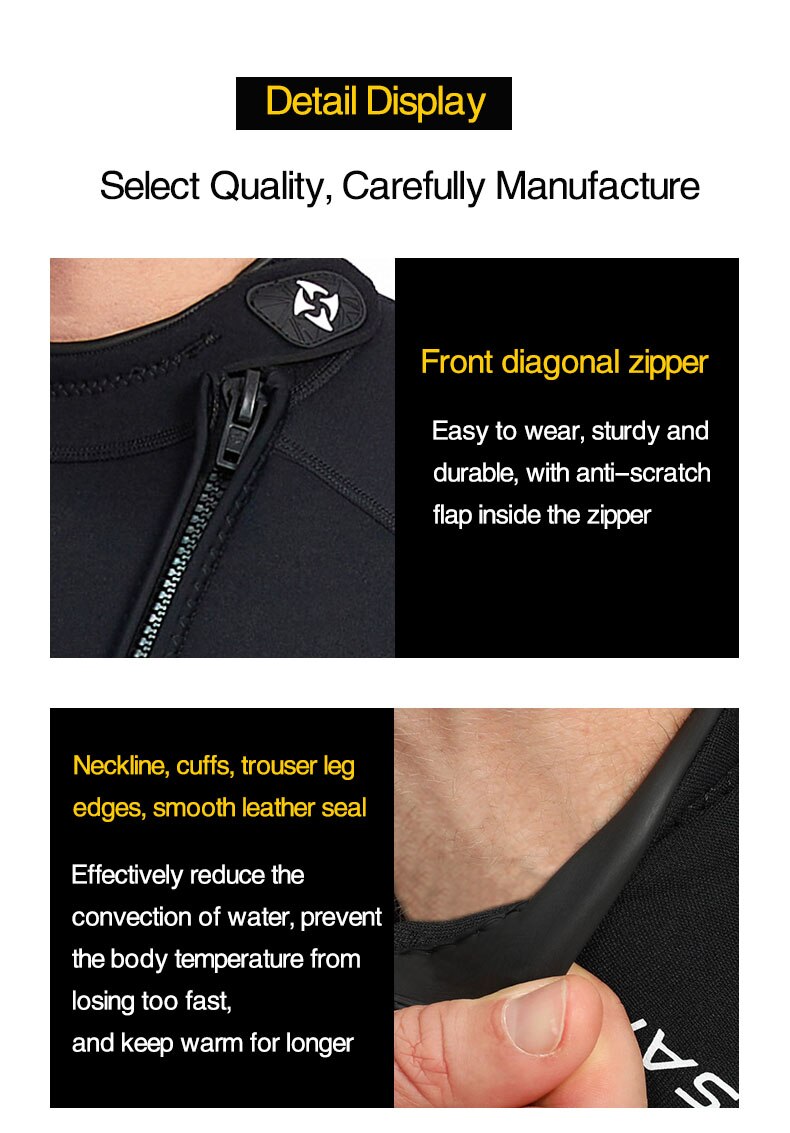 Wetsuit 3MM Neoprene for Men and Women Diving Suit Scuba Diving Snorkeling Surf Spearfishing Kayaking Kitesurf Swimming Wetsuit