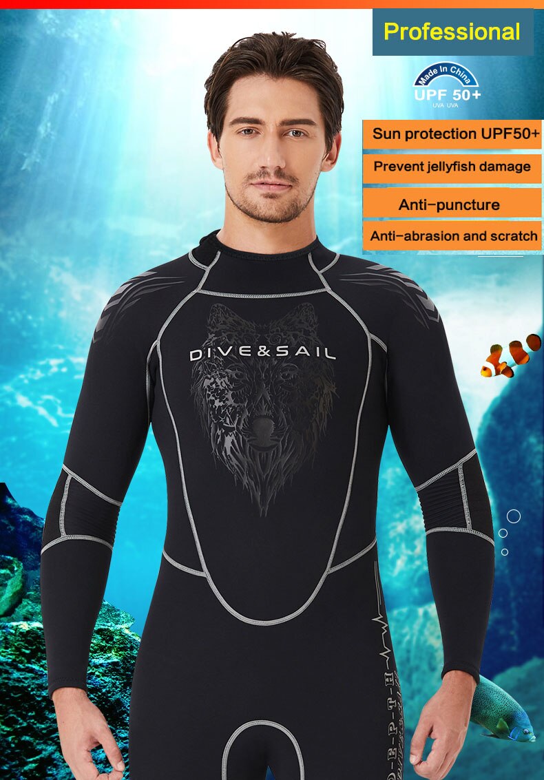 Wetsuit 3MM Neoprene for Men and Women Diving Suit Scuba Diving Snorkeling Surf Spearfishing Kayaking Kitesurf Swimming Wetsuit