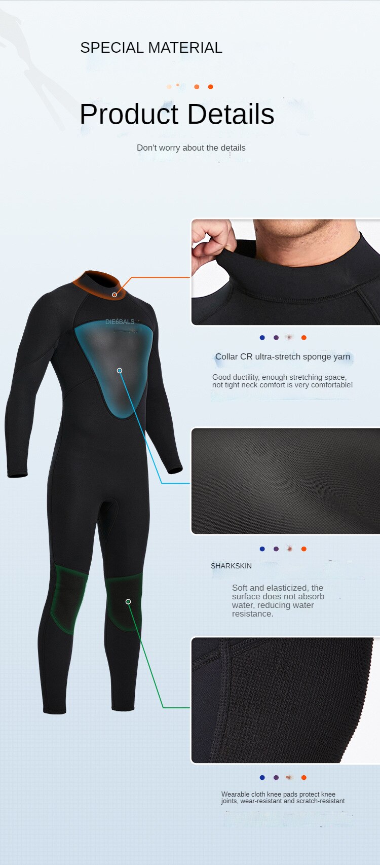 Diving Suit 3MM Neoprene Men One-piece Wetsuit Water Sports Women Swimsuit Surfing Scuba Diving Snorkeling High-quality Wetsuit