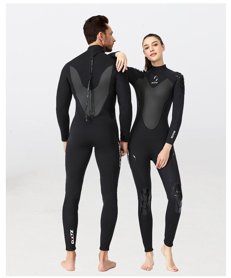3mm Neoprene Wetsuit Men One-piece Warm Wetsuit Women  Long-sleeved Cold-proof Surfing Swimming Wetsuit scuba diving Fishing
