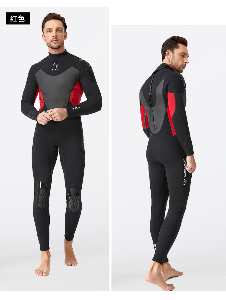 3mm Neoprene Wetsuit Men One-piece Warm Wetsuit Women  Long-sleeved Cold-proof Surfing Swimming Wetsuit scuba diving Fishing