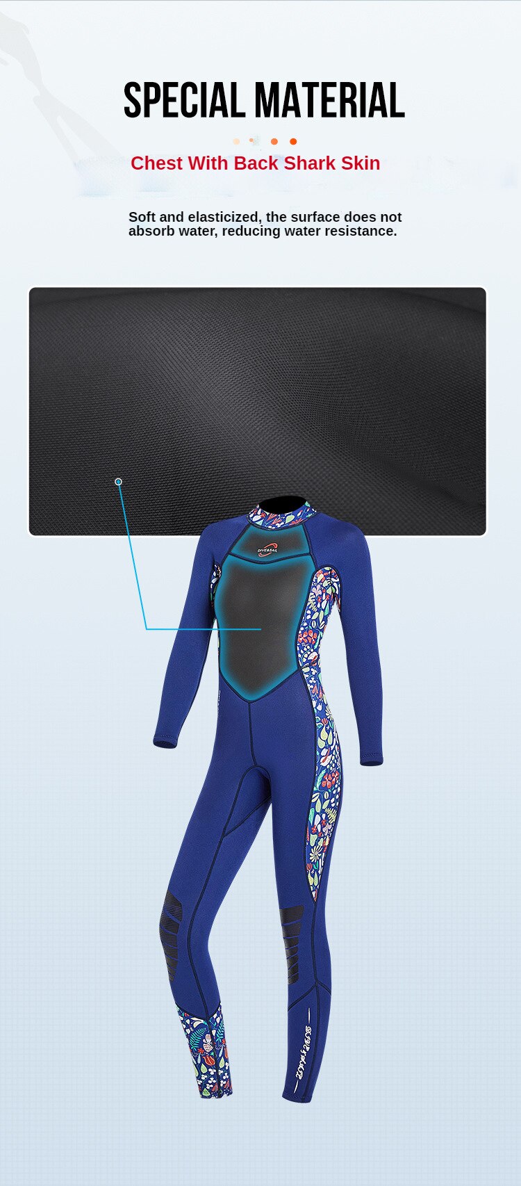 Women' Wetsuit 3MM Neoprene One-piece Thermal Swimsuit Thickened Swimming Surfing Diving Suit Scuba Diving Snorkeling Wetsuit