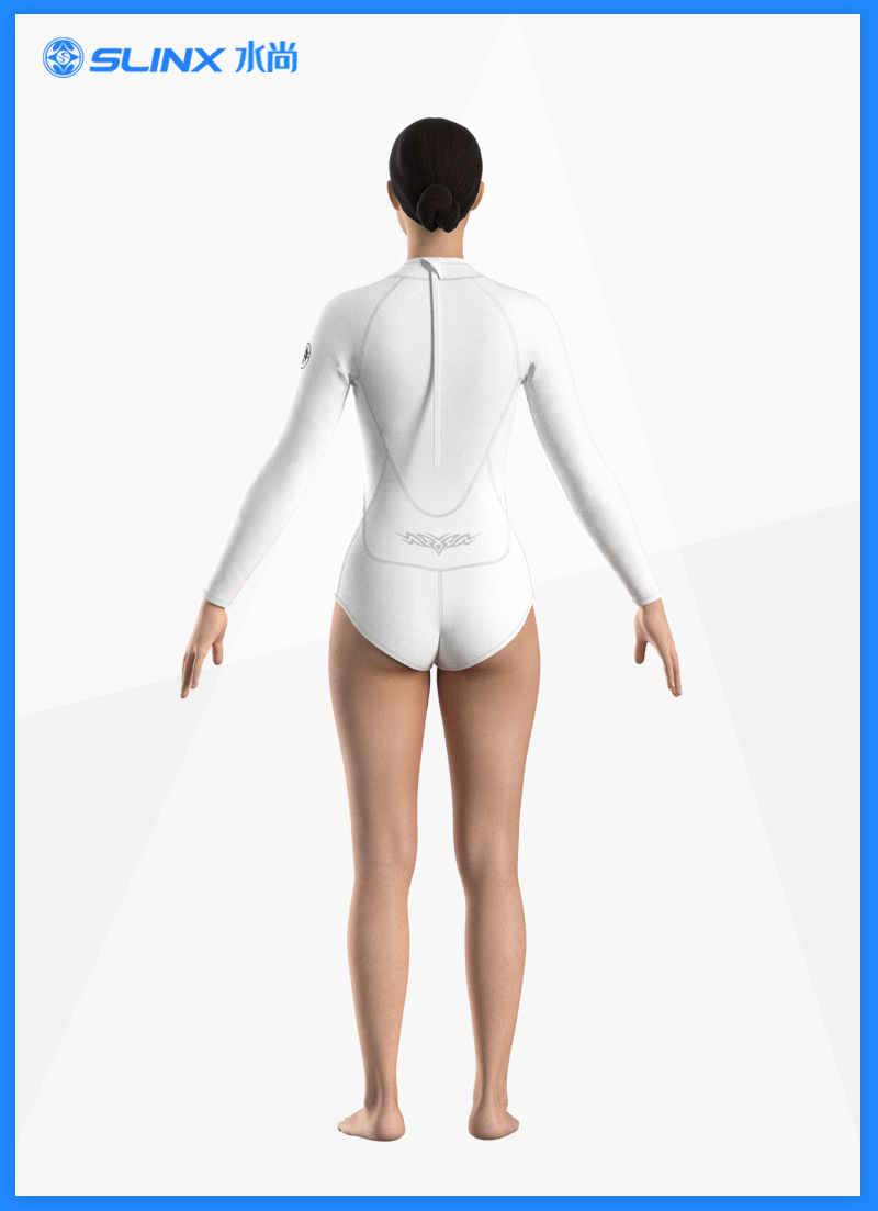 2mm Neoprene Wetsuit CR Super Elastic Bikini Women's Diving Suit Surfing Suit Sunscreen Swimsuit White Wetsuit