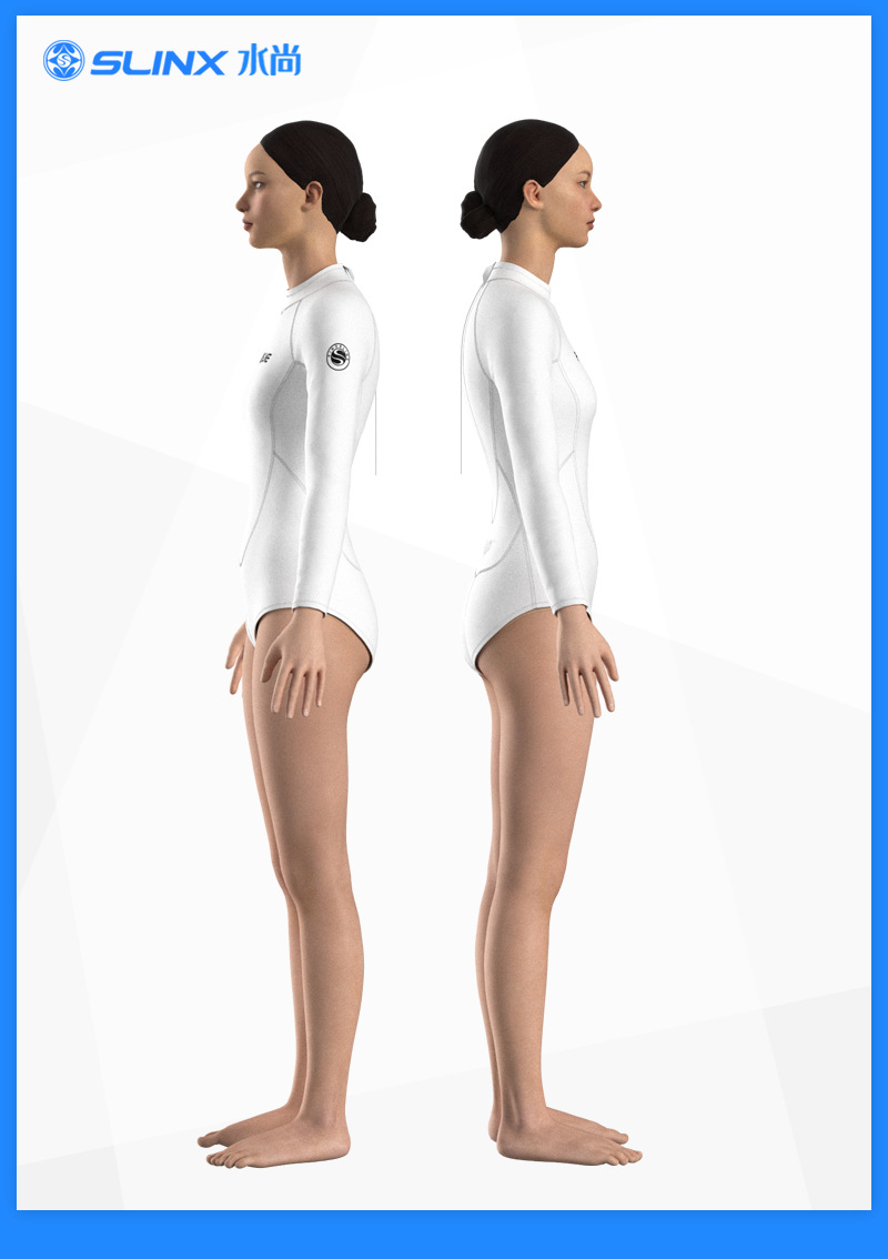 2mm Neoprene Wetsuit CR Super Elastic Bikini Women's Diving Suit Surfing Suit Sunscreen Swimsuit White Wetsuit