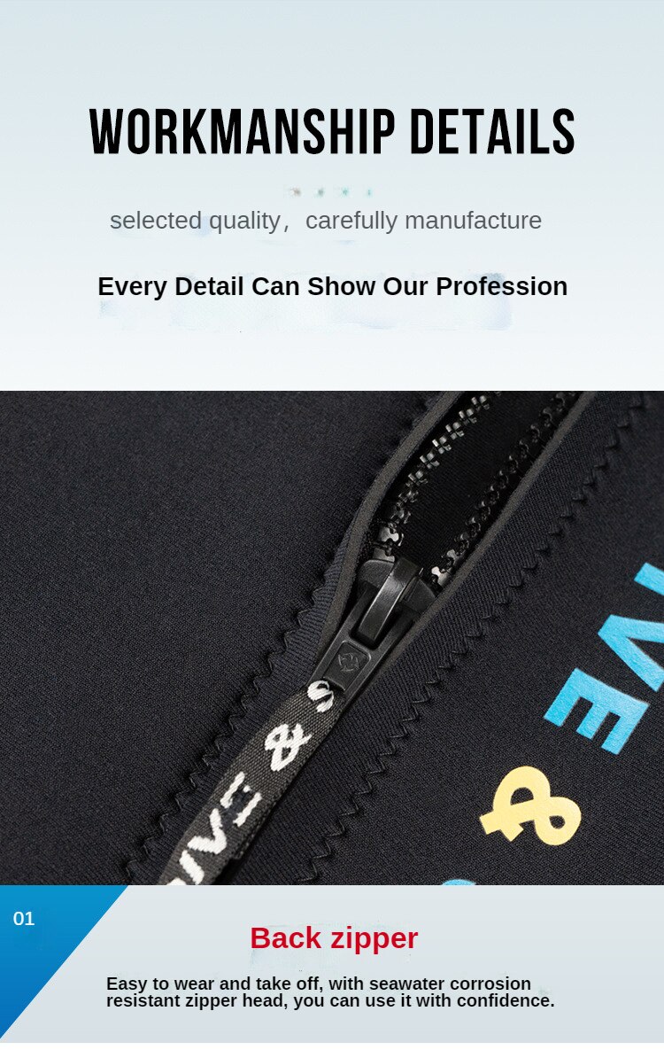 Women Wetsuit 3MM Neoprene One-piece Swimsuit Thickened Warm Wetsuit Long-sleeved Surfing Scuba Diving Suit Snorkeling Wetsuit