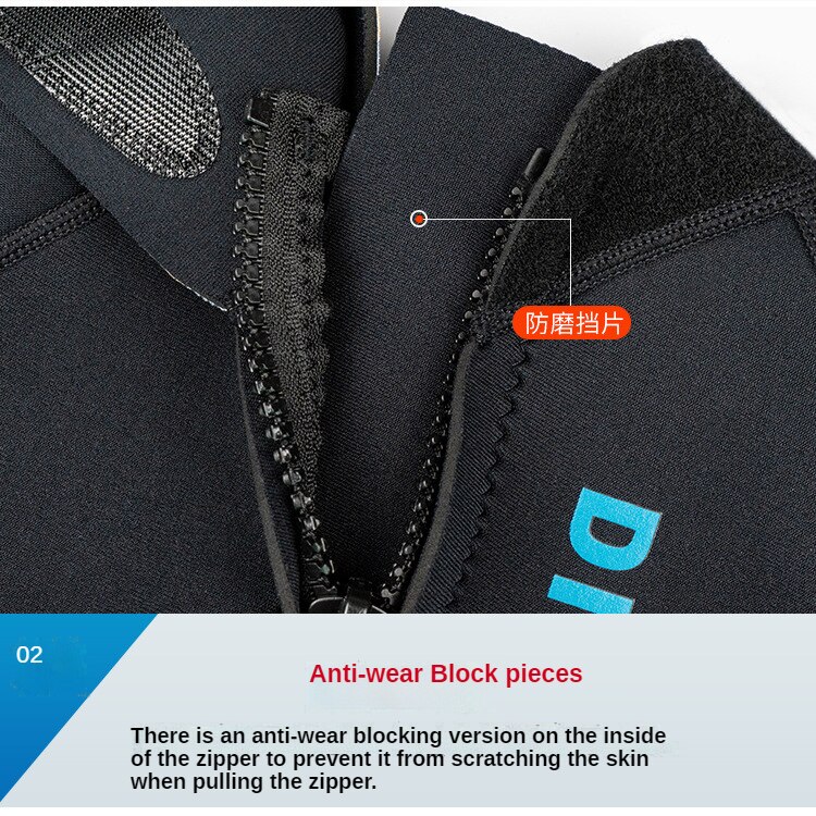 Women Wetsuit 3MM Neoprene One-piece Swimsuit Thickened Warm Wetsuit Long-sleeved Surfing Scuba Diving Suit Snorkeling Wetsuit