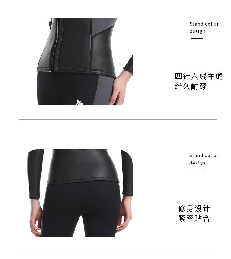2.5MM Neoprene Wetsuit Women Split Long-sleeved Swimming Free Diving Suit Scuba Diving Snorkeling Surfing Suit  Swimsuit Women
