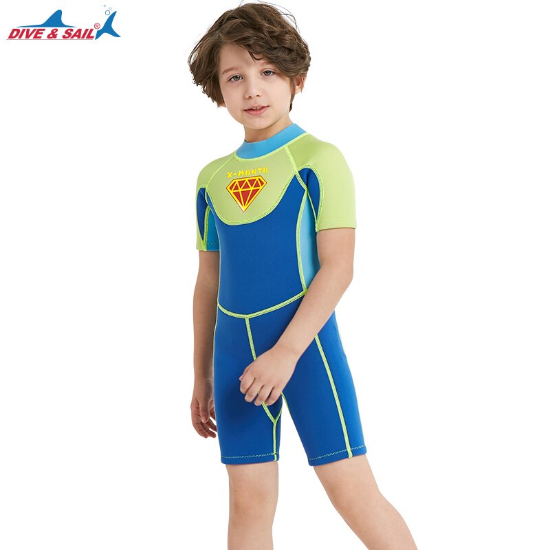 Kids Wetsuits 2.5mm Neoprene Children's Wetsuit For Boys Swimming Diving  Surfing Warm Sunscreen And UV Protection Swimsuit