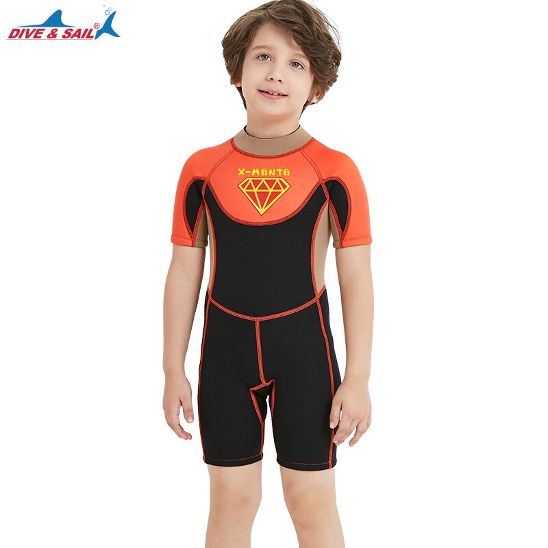 Kids Wetsuits 2.5mm Neoprene Children's Wetsuit For Boys Swimming Diving  Surfing Warm Sunscreen And UV Protection Swimsuit