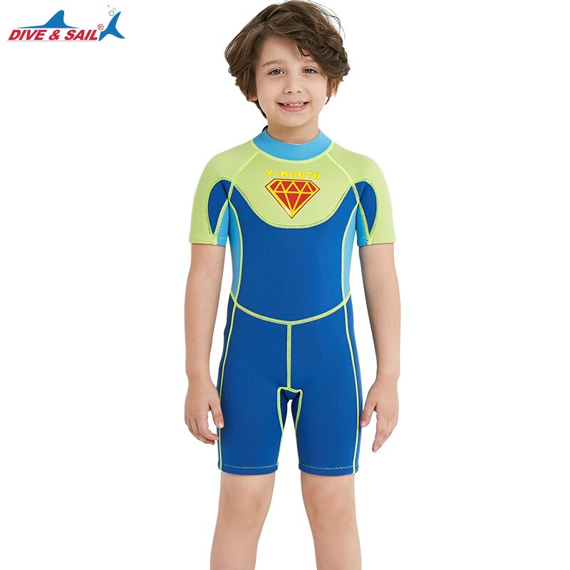 Kids Wetsuits 2.5mm Neoprene Children's Wetsuit For Boys Swimming Diving  Surfing Warm Sunscreen And UV Protection Swimsuit
