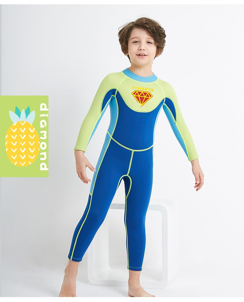 Kids Wetsuits 2.5mm Neoprene Children's Wetsuit For Boys Swimming Diving  Surfing Warm Sunscreen And UV Protection Swimsuit