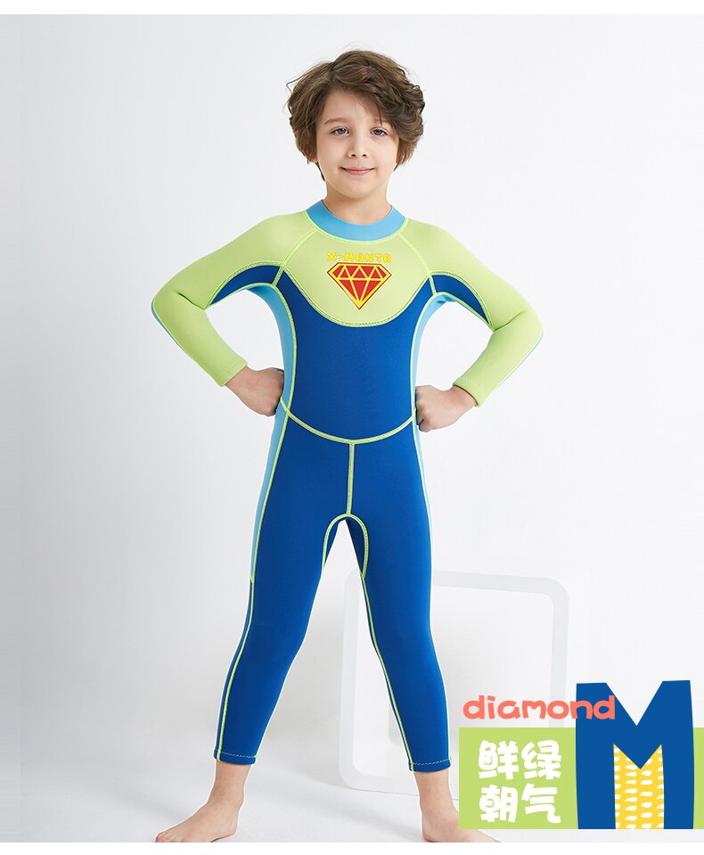 Kids Wetsuits 2.5mm Neoprene Children's Wetsuit For Boys Swimming Diving  Surfing Warm Sunscreen And UV Protection Swimsuit