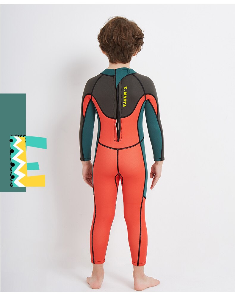 Kids Wetsuits 2.5mm Neoprene Children's Wetsuit For Boys Swimming Diving  Surfing Warm Sunscreen And UV Protection Swimsuit