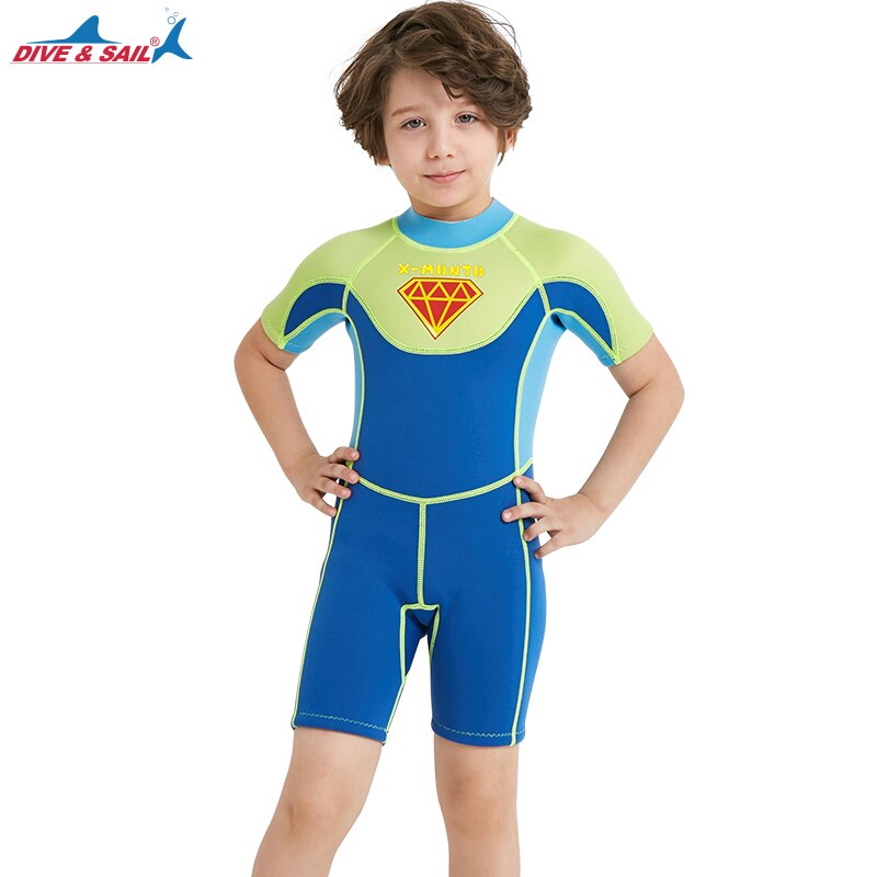 Kids Wetsuits 2.5mm Neoprene Children's Wetsuit For Boys Swimming Diving  Surfing Warm Sunscreen And UV Protection Swimsuit