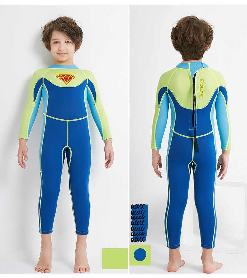 Kids Wetsuits 2.5mm Neoprene Children's Wetsuit For Boys Swimming Diving  Surfing Warm Sunscreen And UV Protection Swimsuit