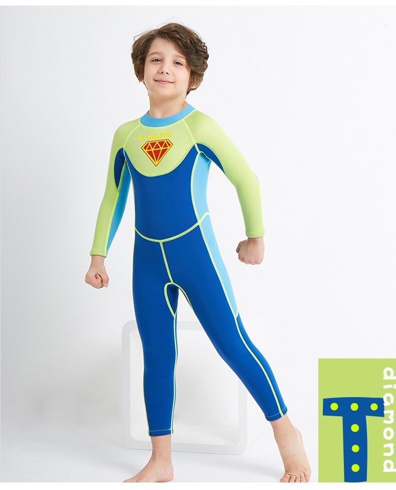 Kids Wetsuits 2.5mm Neoprene Children's Wetsuit For Boys Swimming Diving  Surfing Warm Sunscreen And UV Protection Swimsuit